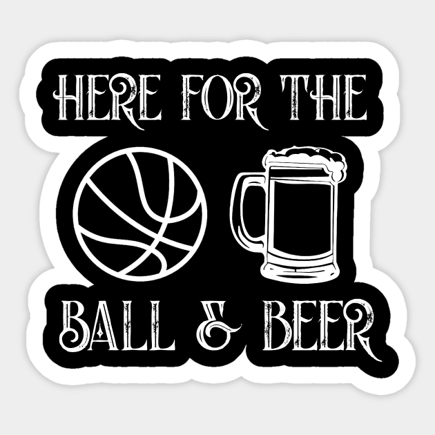 Balls & beer funny basketball alley sport drinking Sticker by MarrinerAlex